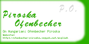 piroska ofenbecher business card